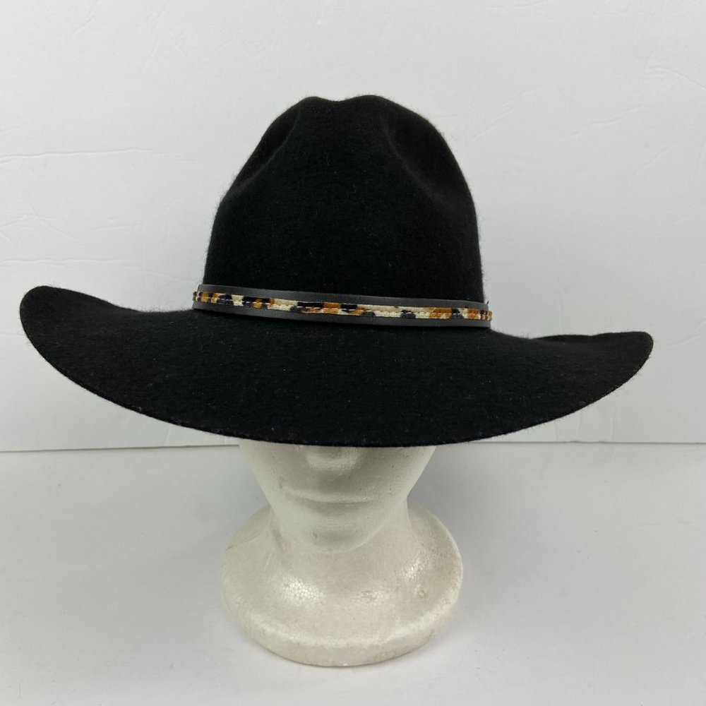 NWOT Vintage Eddy Bros wool black western cowboy hat